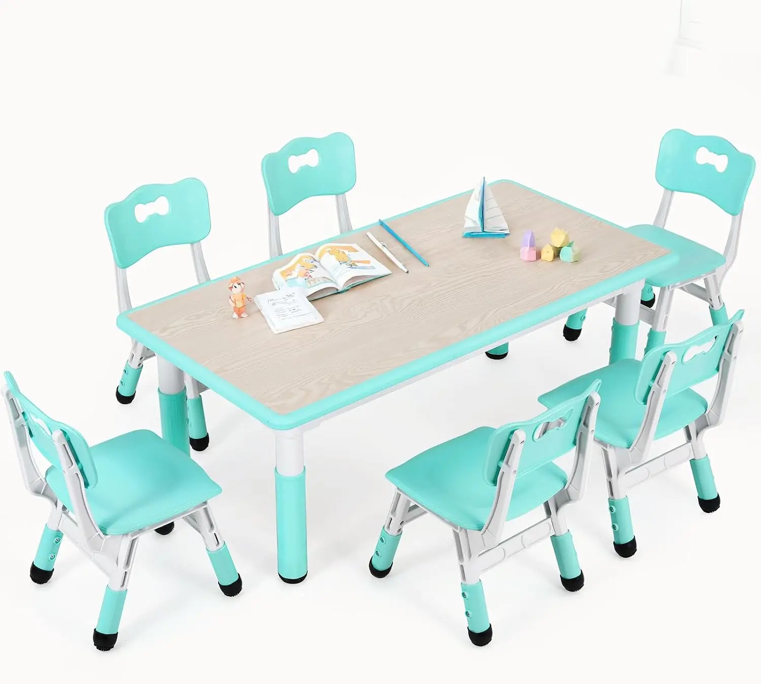 Art Craft For Preschool - Zestaw stołu i 6 krzeseł dla
