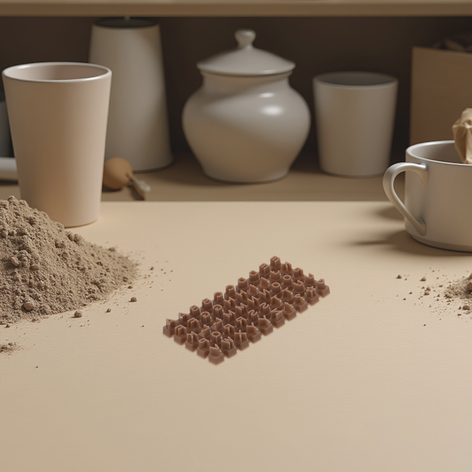 Air Dry Clay - 2 zestawy stempli z literami, alfabetem,