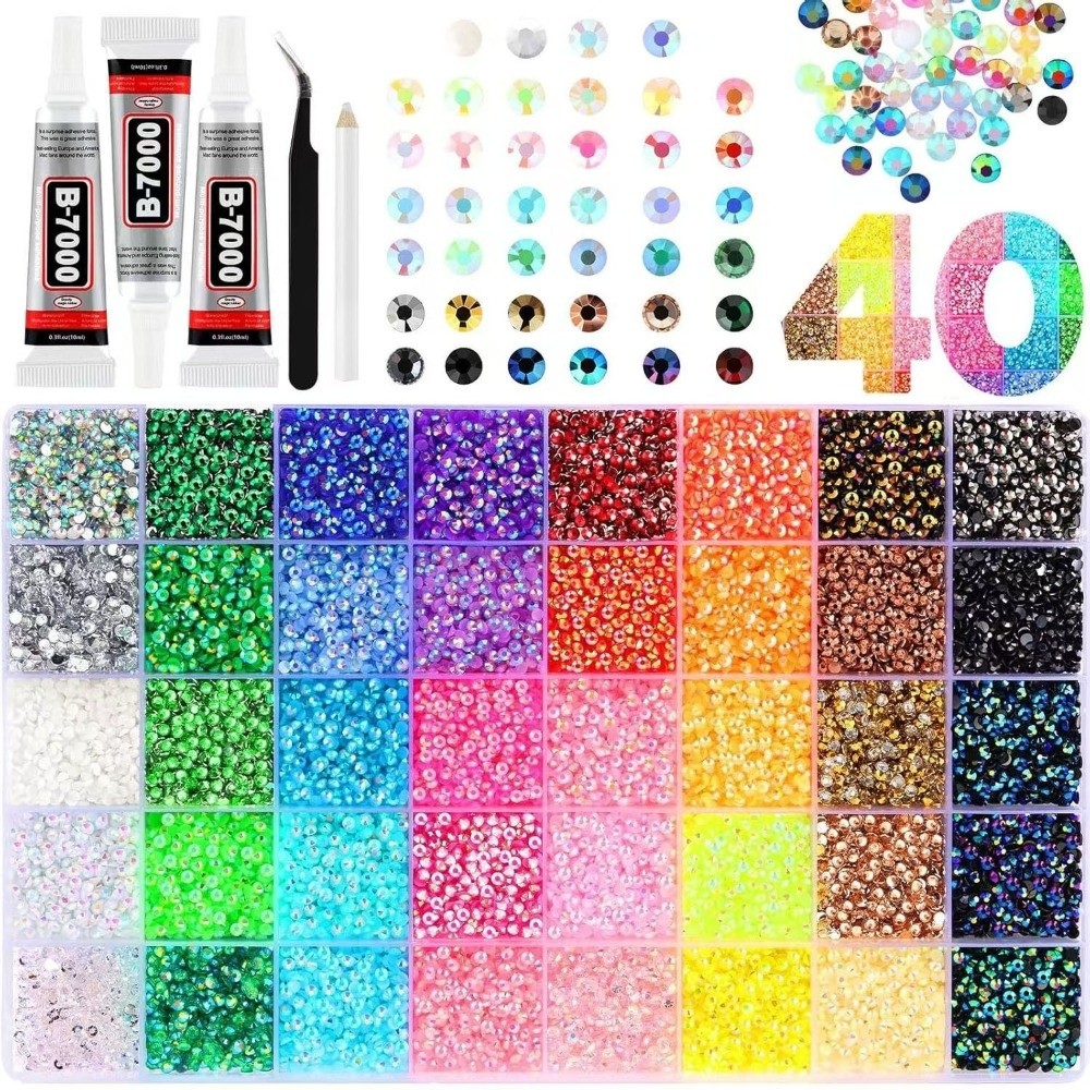 Art Craft Items - Zestaw żywicznych dżetów w różnych kolorach
