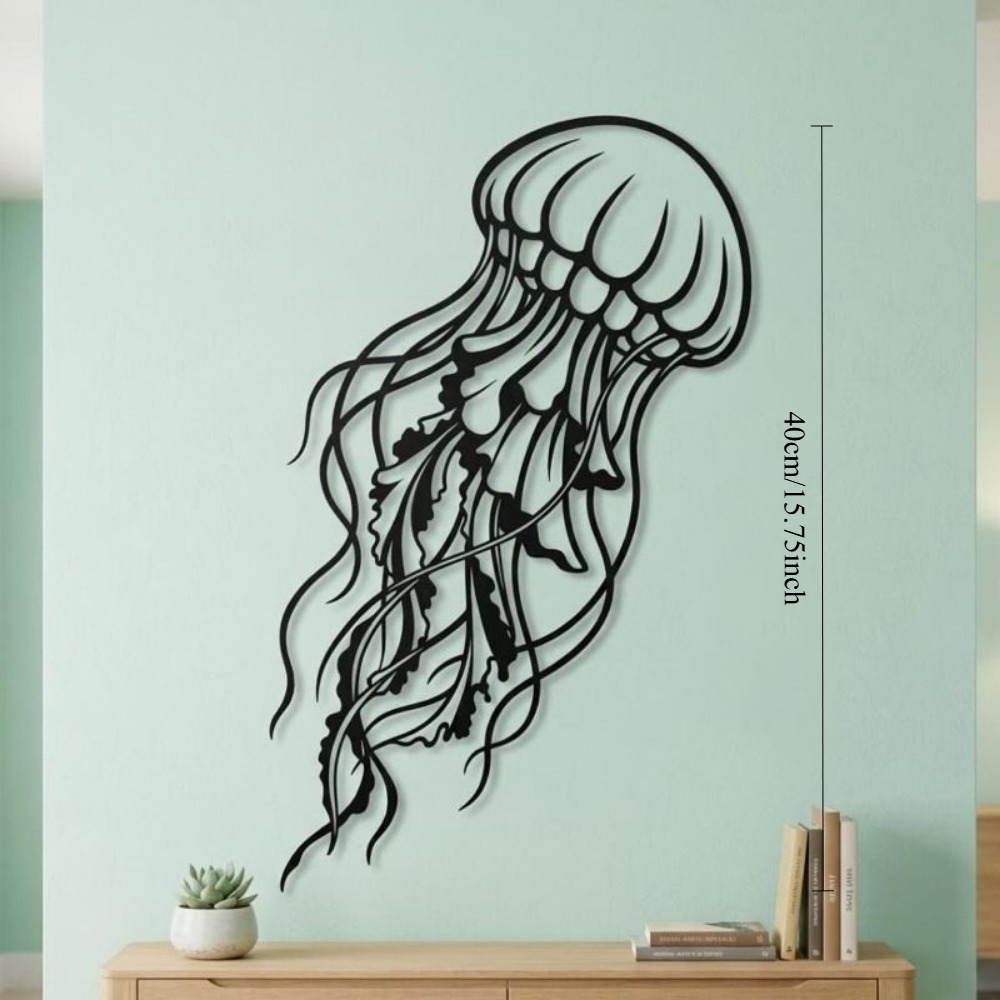 Art Craft Jellyfish - CIFBUY Metalowa Dekoracja Ścienna - Sylwetka
