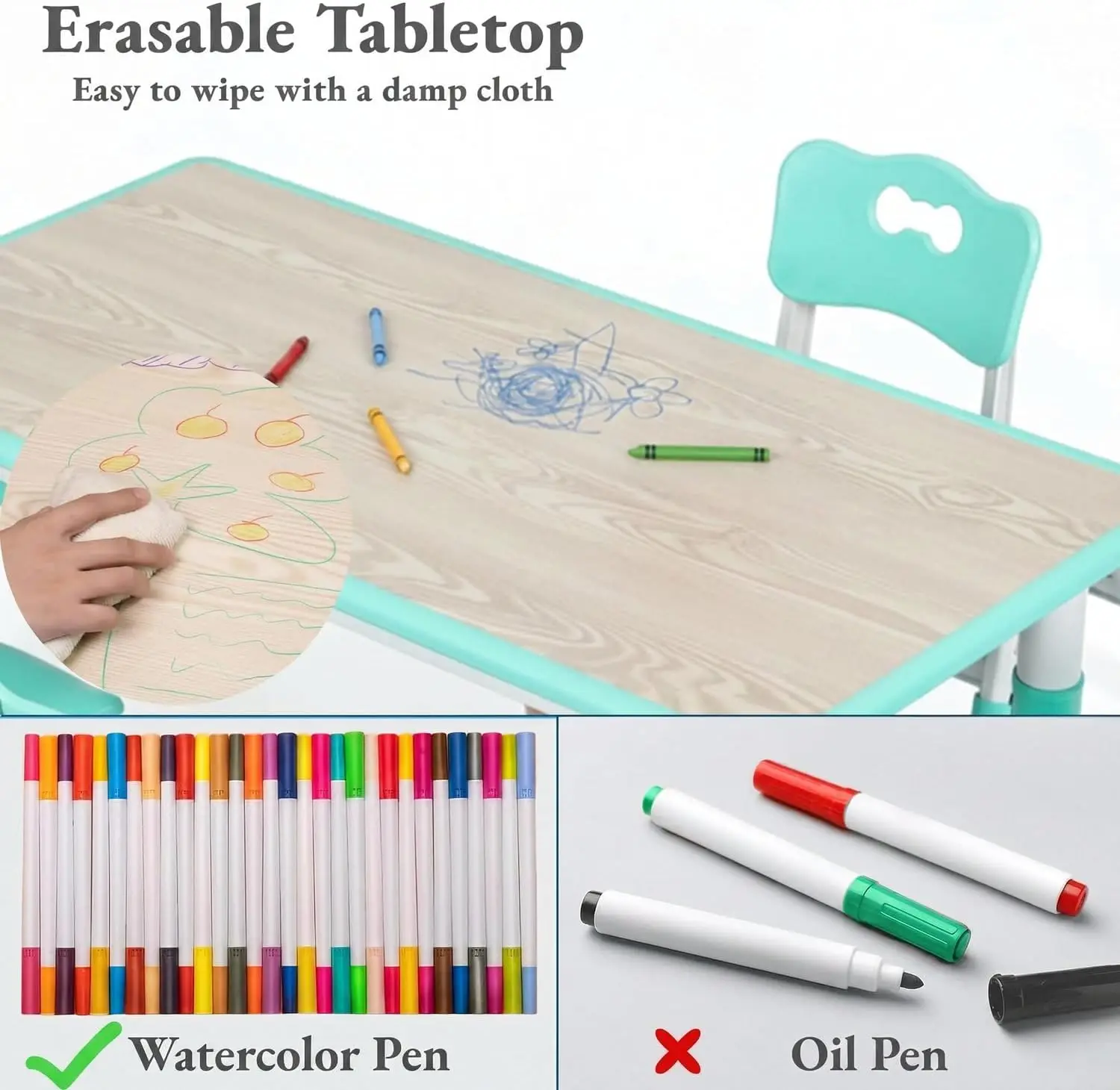 Zestaw stołu i 6 krzeseł dla d – Art Craft For Preschool recenzja i cena