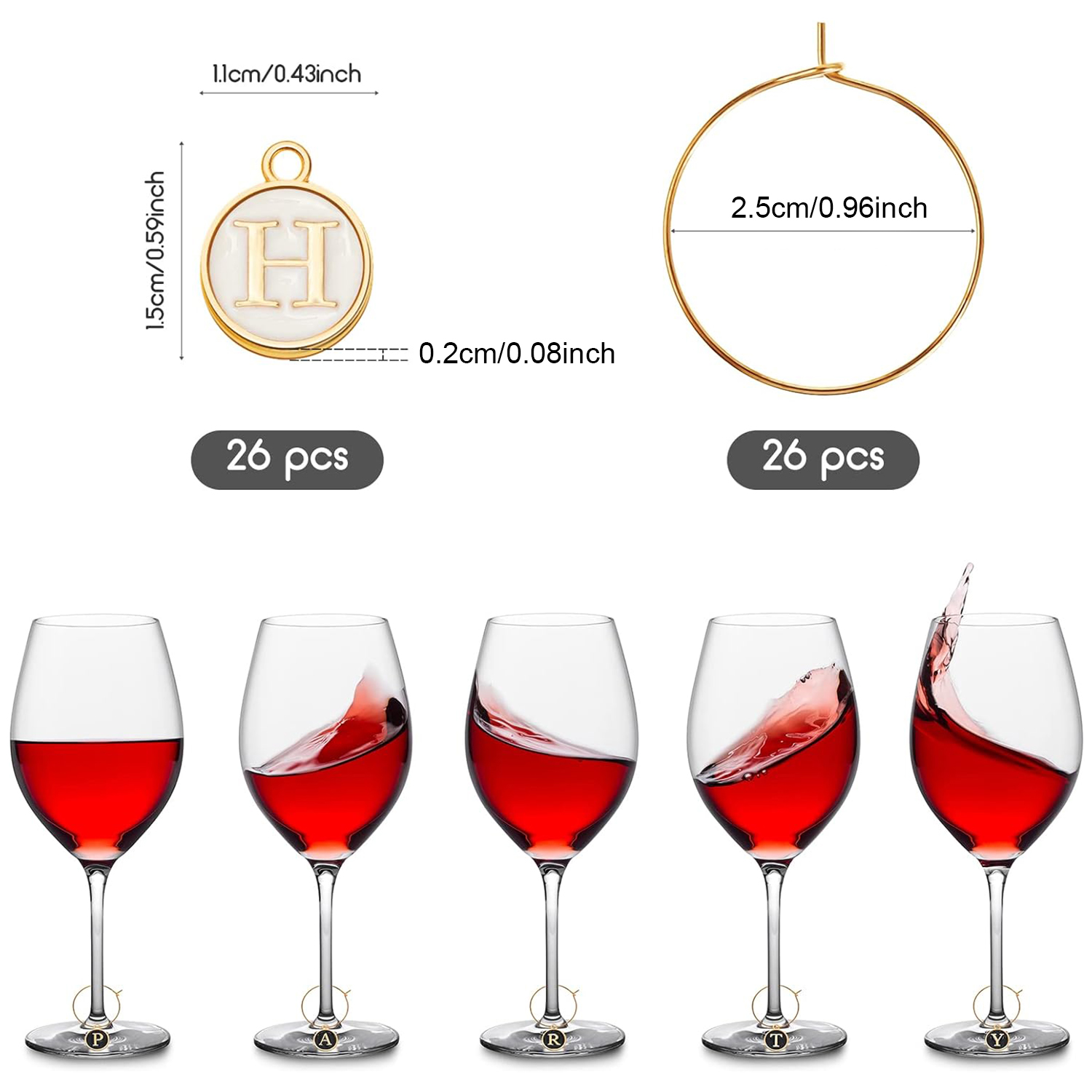 26 sztuk zawieszki do wina na  – Art Craft Glasses recenzja i cena