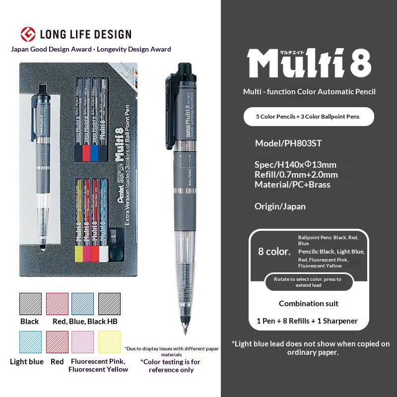 Pentel Multi 8 Wielofunkcyjny  – Staedtler Pencil Lumocolor recenzja i cena
